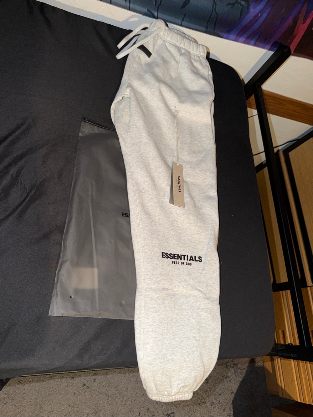 Essentials Light Gray Logo Sweatpants